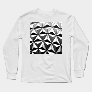 Black and White Diamond Shape Long Sleeve T-Shirt